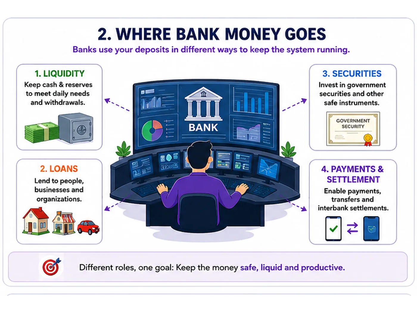 Where bank money goes