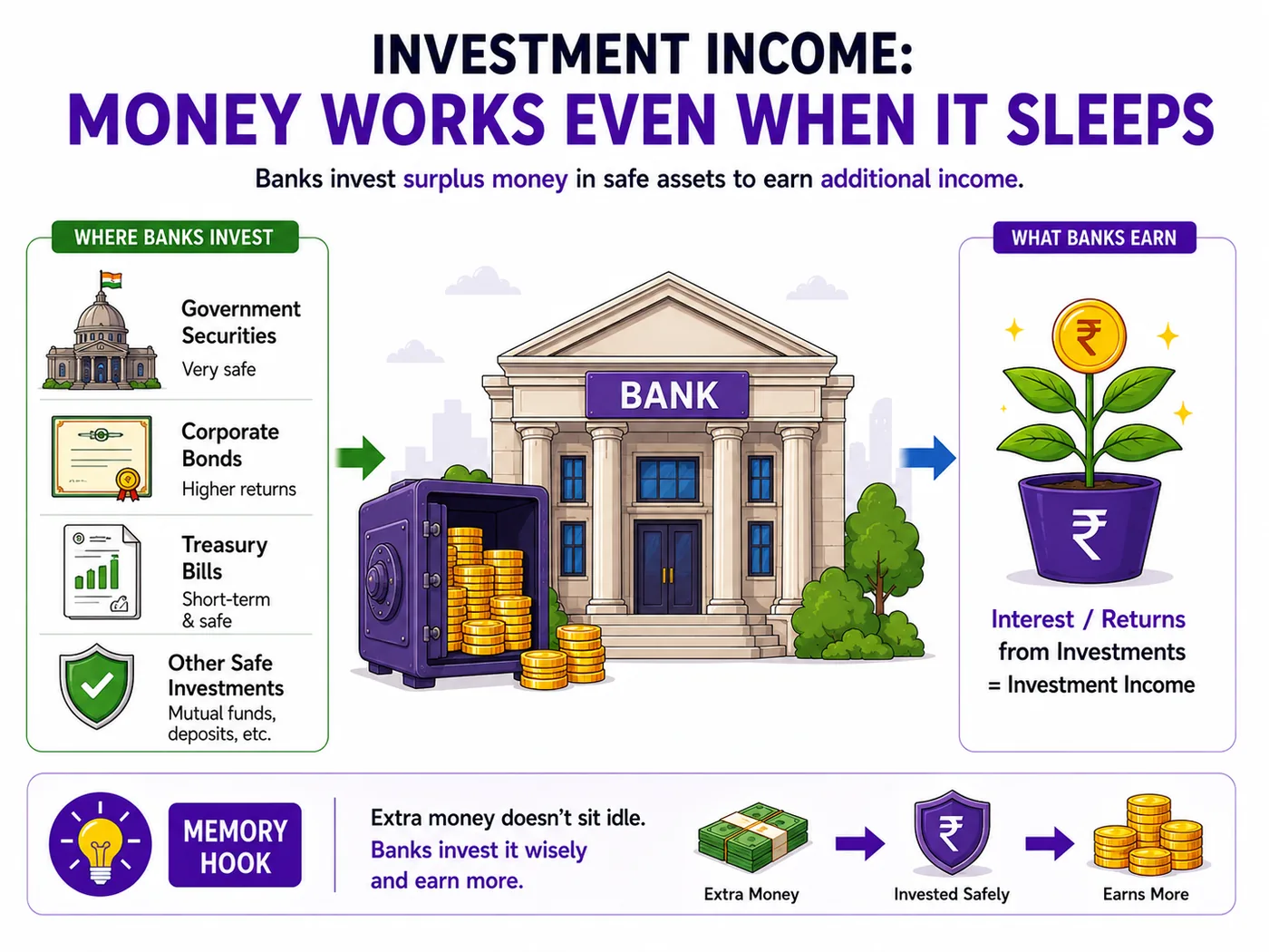 How banks earn income from securities and other investments